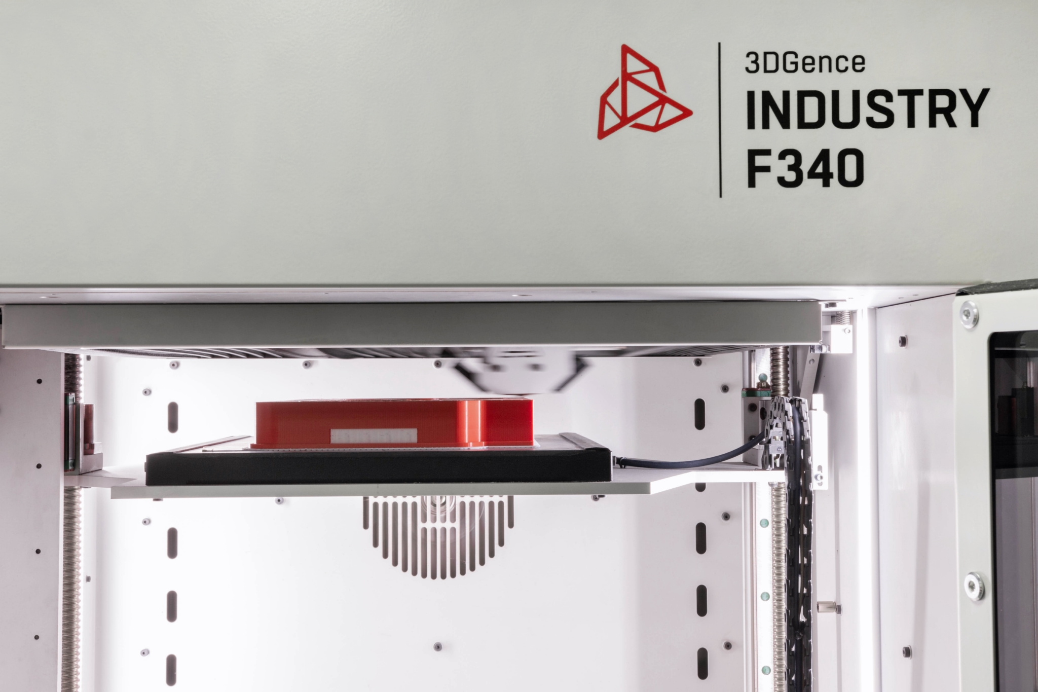 Część prototypu wykonanego z materiału ABS podczas procesu druku.