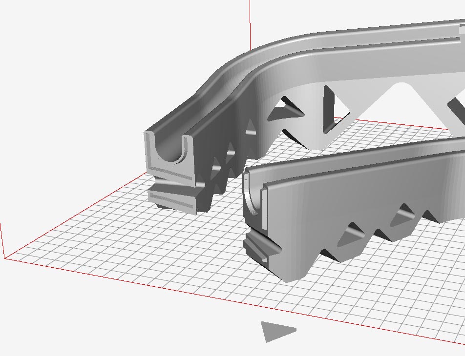 SLICER 4.0 3D model slicing software for 3D printers. Screen showing splitting the large model to fit the working area.