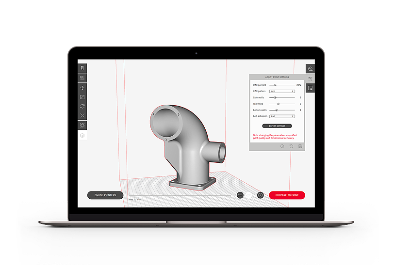 SLICER 4.0 3D-Modell-Slicing-Software für 3D-Drucker auf dem MacBook.